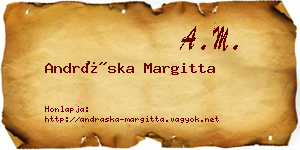 Andráska Margitta névjegykártya